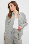 Long Sleeve Striped Collar Cotton Shirt - Tasha Apparel Wholesale