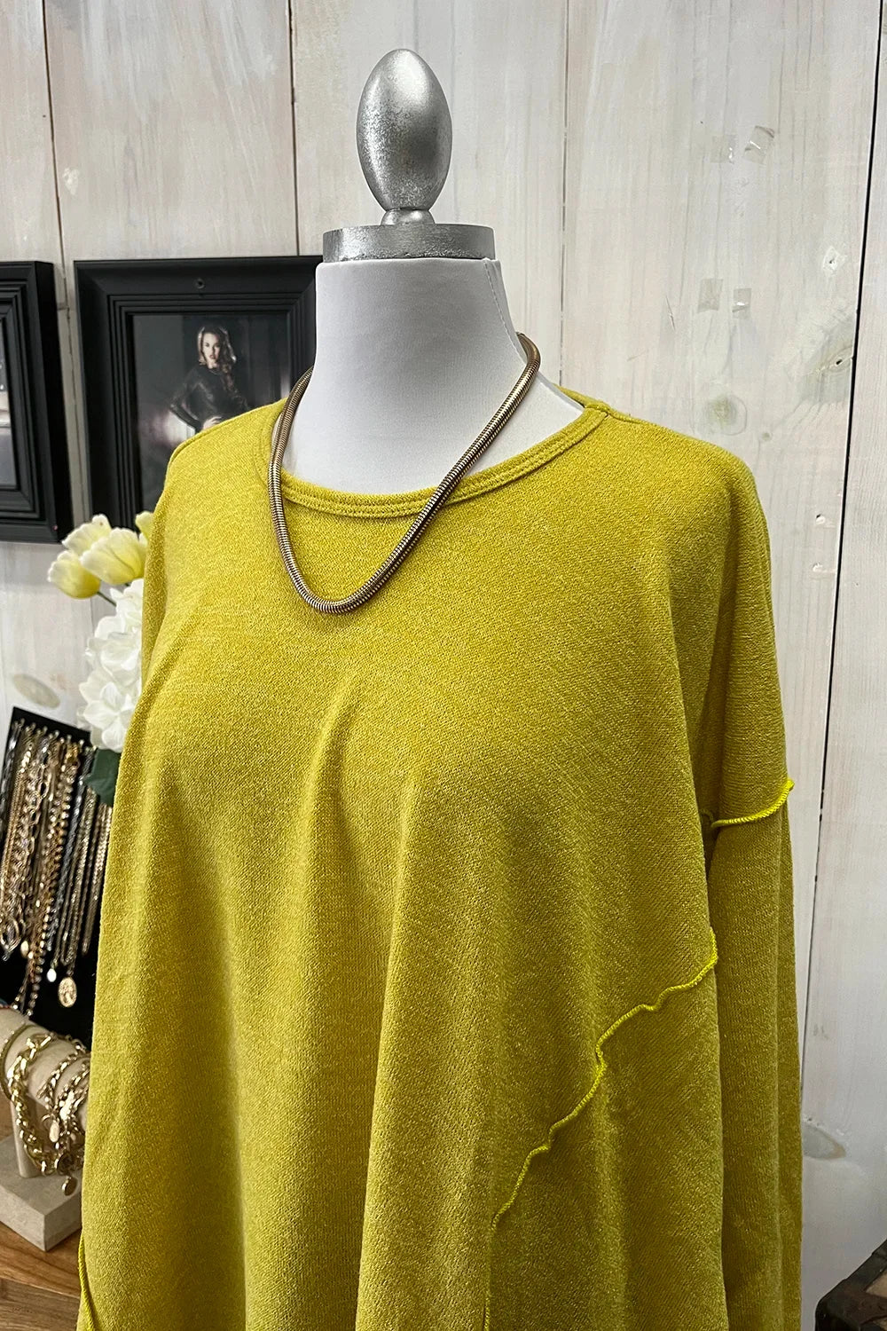 Oversized Asymmetrical Long Sleeve Relaxed Fit Cozy Sweater Top