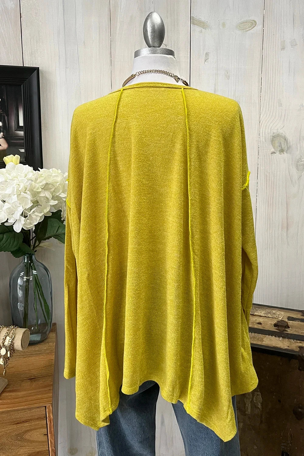 Oversized Asymmetrical Long Sleeve Relaxed Fit Cozy Sweater Top