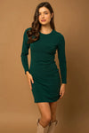 Ribbed Long Sleeve Cut Out Back Mini Dress - Tasha Apparel Wholesale