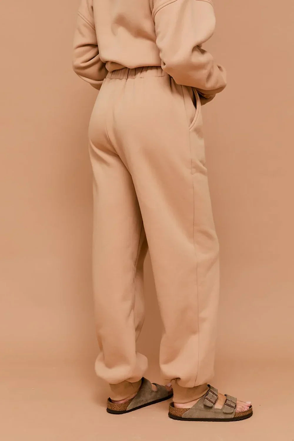 "Santa Monica California" Embossed Graphic Elastic Waist Drawstring Joggers