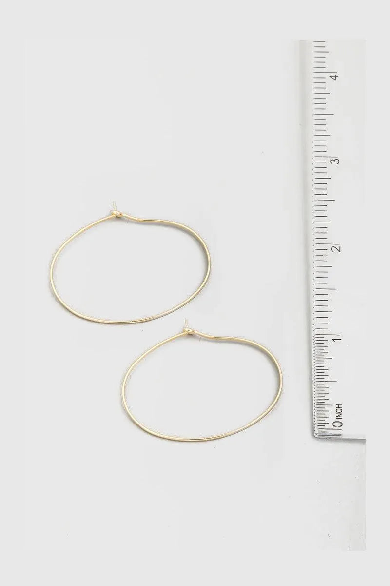 Delicate Thin Wire Dainty Hoop Earrings - Tasha Apparel Wholesale