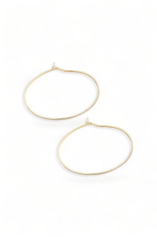 Delicate Thin Wire Dainty Hoop Earrings