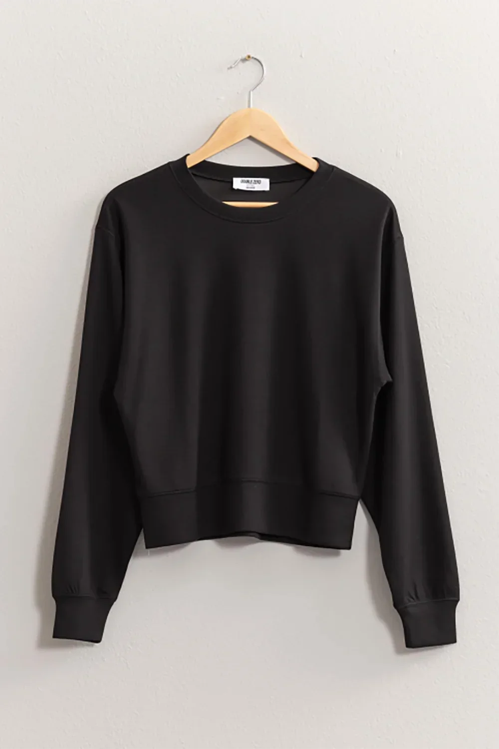 Basic Demi Classic Crewneck Long Sleeve Essential Layering Scuba Sweatshirt - Tasha Apparel Wholesale