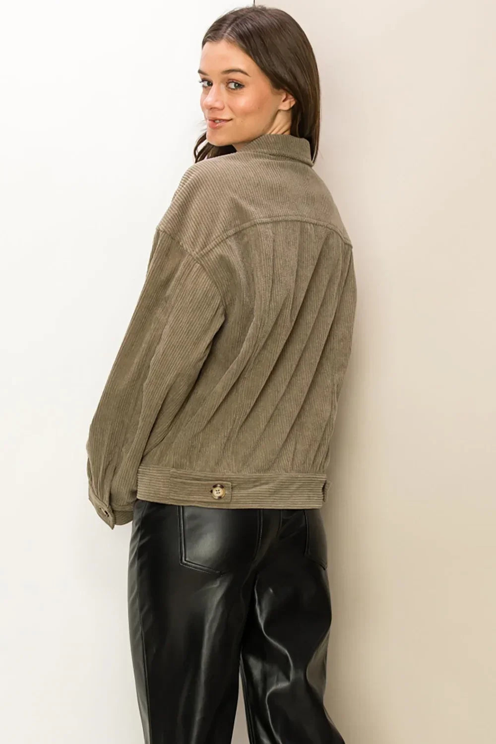 HF24A891 Countryside Corduroy Trucker Jacket - Tasha Apparel Wholesale