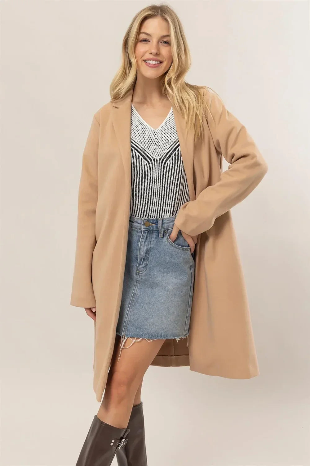 Oversized Long Blazer Jacket Professional Outerwear for Boutique Collections Blazer
