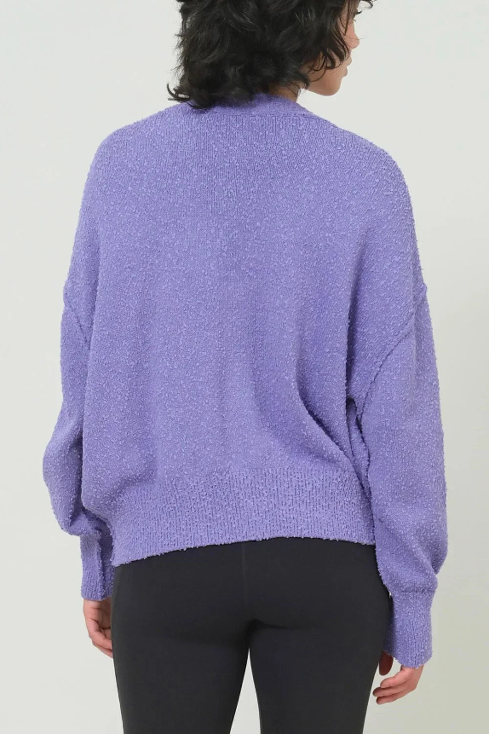 Soft Textured Button Front V-Neck Long Sleeve Cozy Boutique Fashion Cardigan Sweater