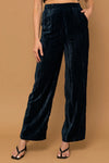 Crinkle Velvet Wide Leg Pants - Tasha Apparel Wholesale