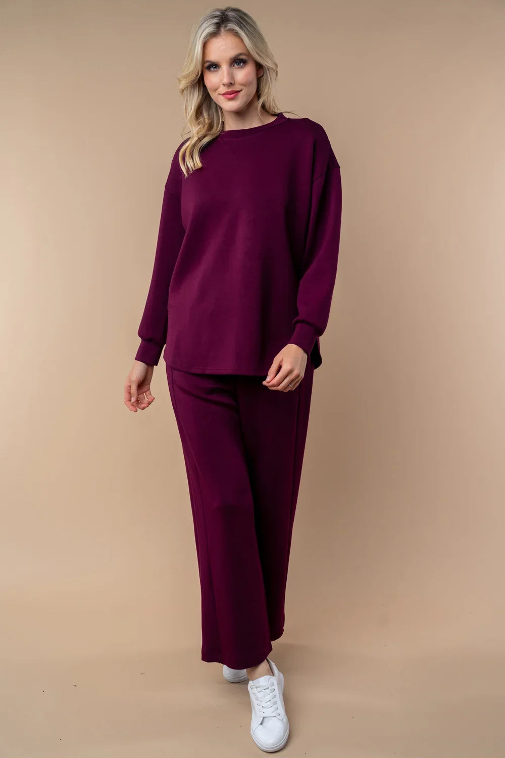 Soft Drawstring Wide Leg Pants Relaxed Fit Elastic Waist Comfortable Boutique Pants