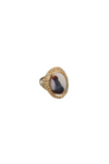 Ivory Brown Oval Gemstone Ring