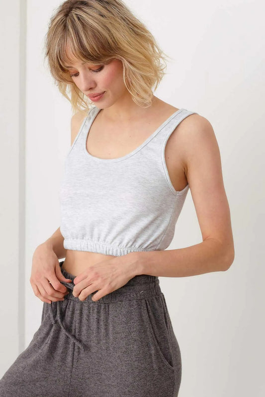 Active Cute V-neckline Front & Back Crop Top - Tasha Apparel Wholesale
