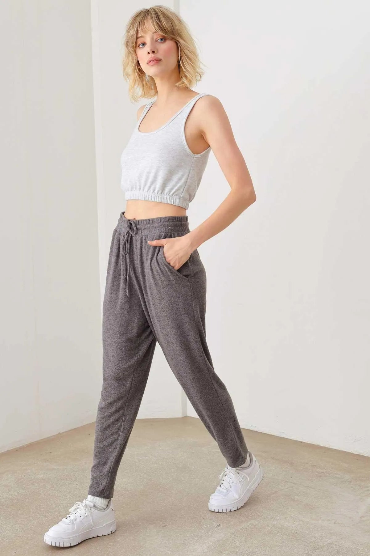 Active Cute V-neckline Front & Back Crop Top - Tasha Apparel Wholesale