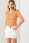 Neon Knit Long Sleeve Ruched Thong See Through Bodysuit - Tasha Apparel Wholesale