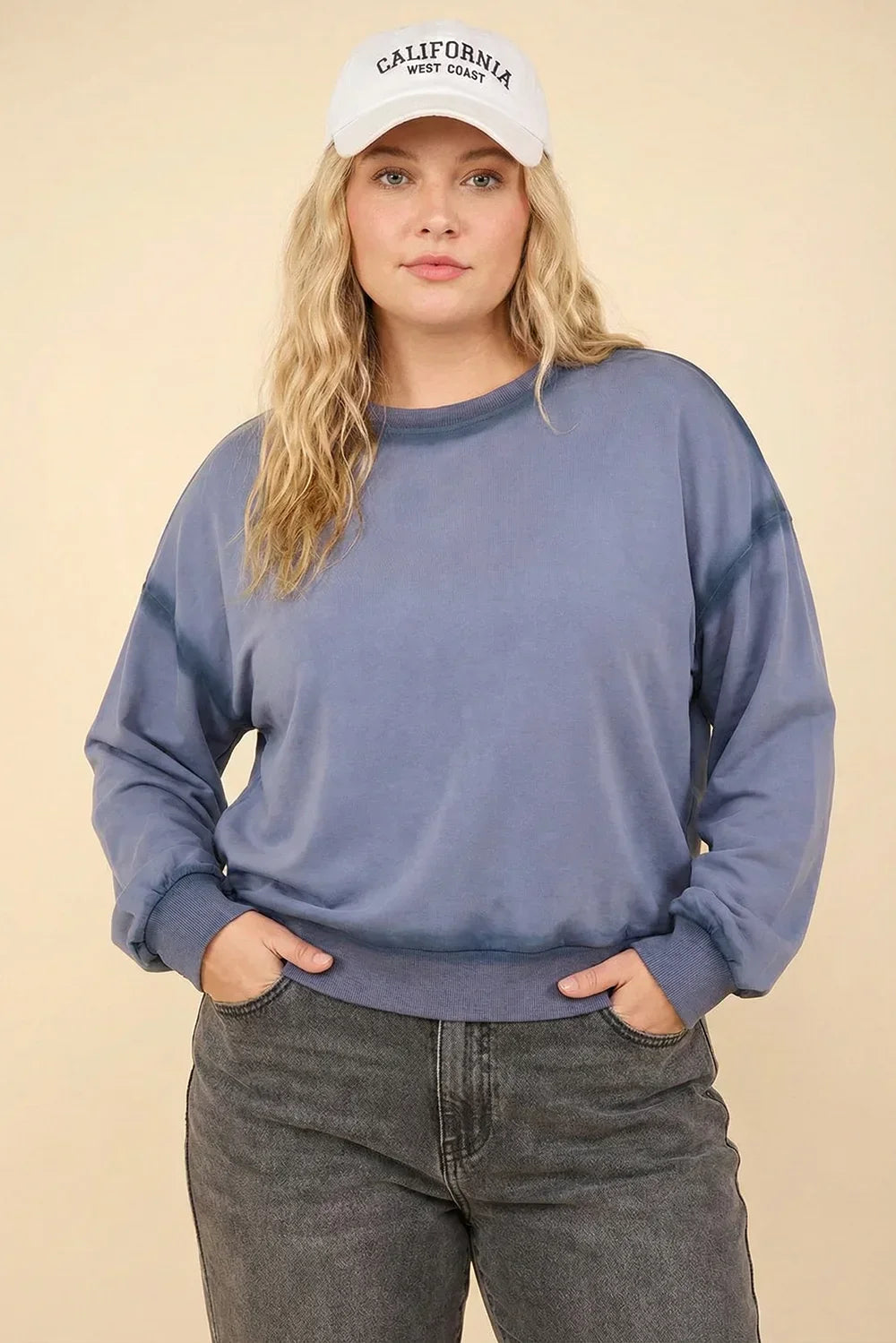 Plus Size Oversized Crewneck Relaxed Fit Casual Loungewear Essential Sweatshirt - Tasha Apparel Wholesale