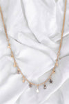 Gold Link Chain With Star & Faux Diamond Charms Necklace 1