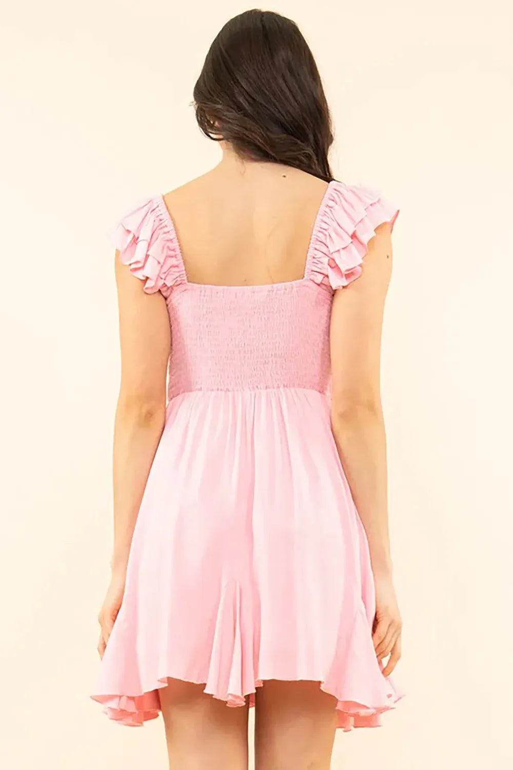 Sweetheart Smocked Ruffle Sleeve Mini Dress - Flowy Summer Sundress fo Sweetheart Smocked Ruffle Sleeve Mini Dress - Flowy Summer Sundress fo