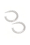 Classy Flat Leaf Pattern Hoop Earrings - Tasha Apparel Wholesale
