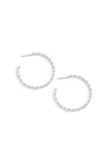 Metallic Rope Chain Open Hoop Earrings