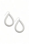 Coil Spring Teardrop Wire Hoop Earrings