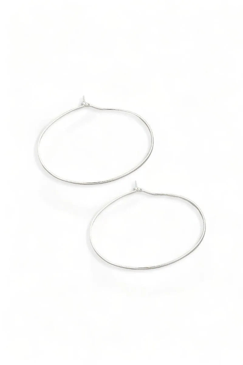 Delicate Thin Wire Dainty Hoop Earrings - Tasha Apparel Wholesale
