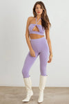 Cut-Out Halter Neck Crop Top & High Waist Stretchy Set - Tasha Apparel Wholesale