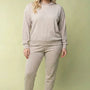 Plus Size Ribbed Knit Tapered with Back Pocket Elastic Waistband Joggers Pants - Tasha Apparel Wholesale