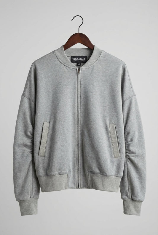 Puff Ruched Sleeve Lightweight Zip Up Outerwear Boutique Women Jacket - Tasha Apparel Wholesale