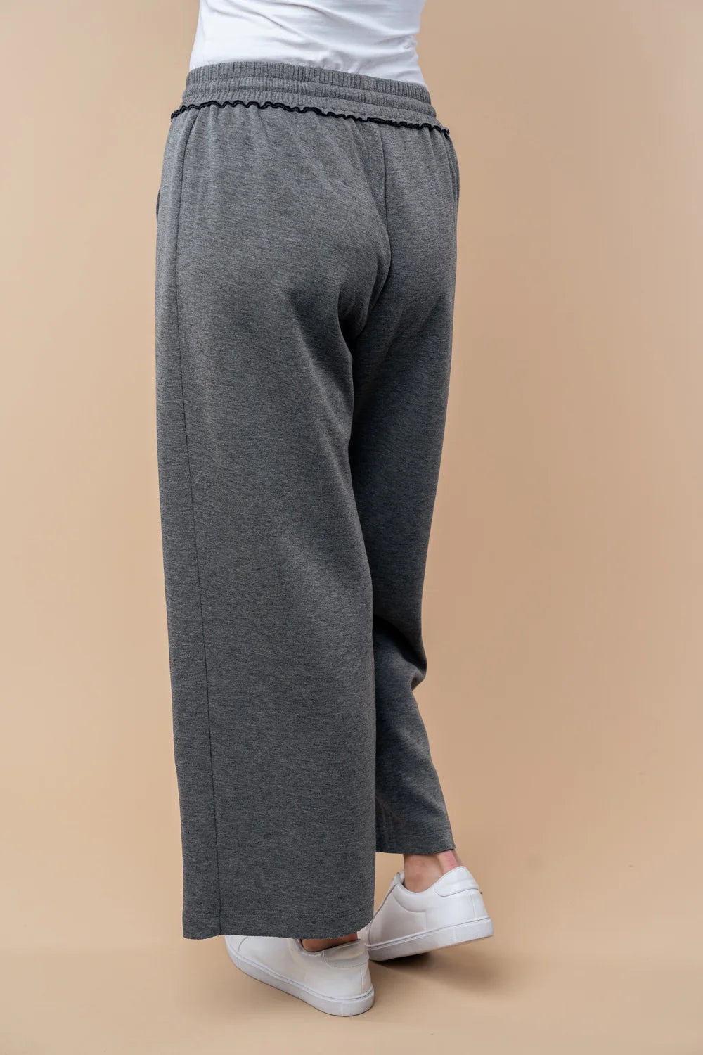 Soft Drawstring Wide Leg Pants Relaxed Fit Elastic Waist Comfortable Boutique Pants