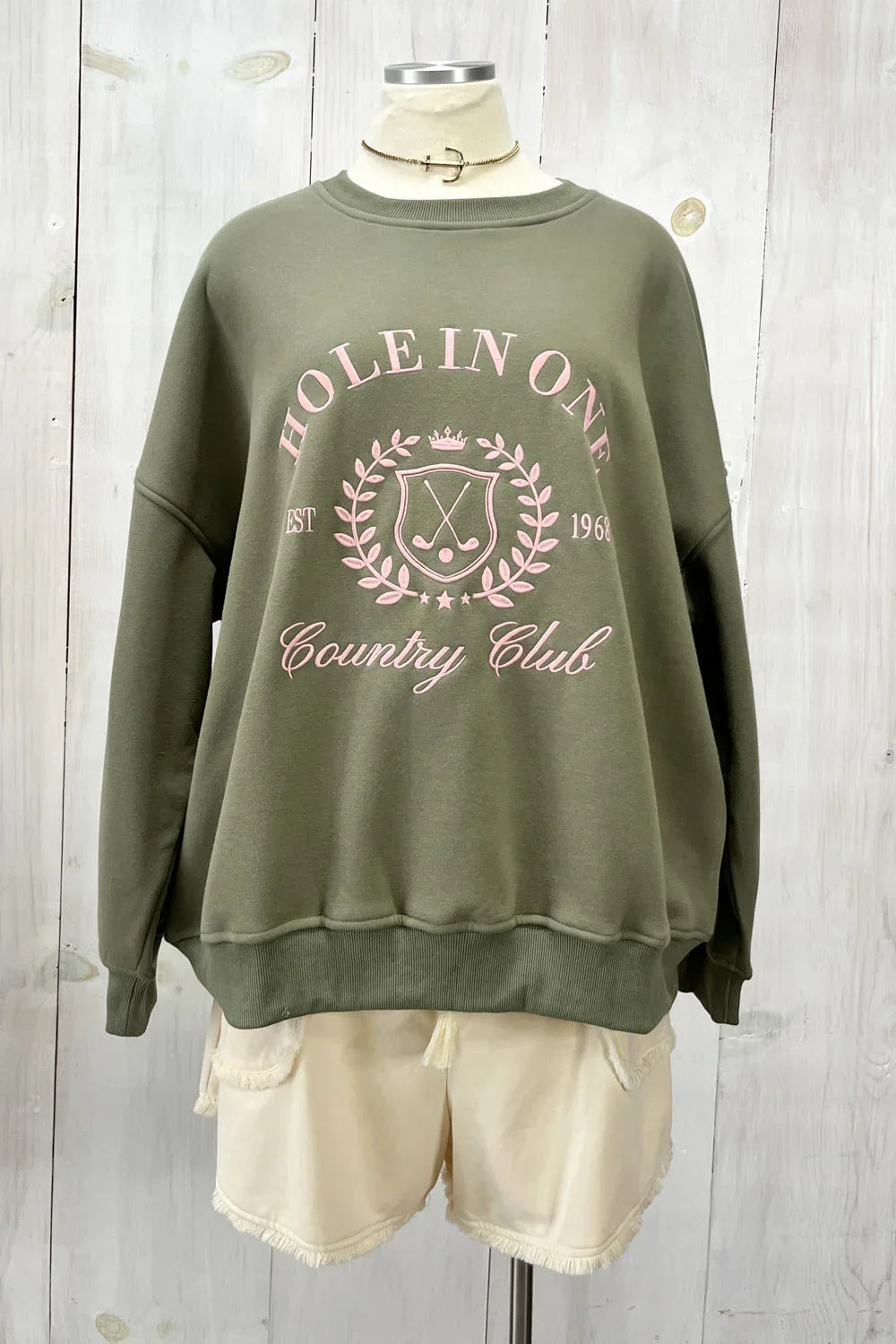Plus Size "Hole In One Country Club" Vintage Golf Oversized Sweatshirt