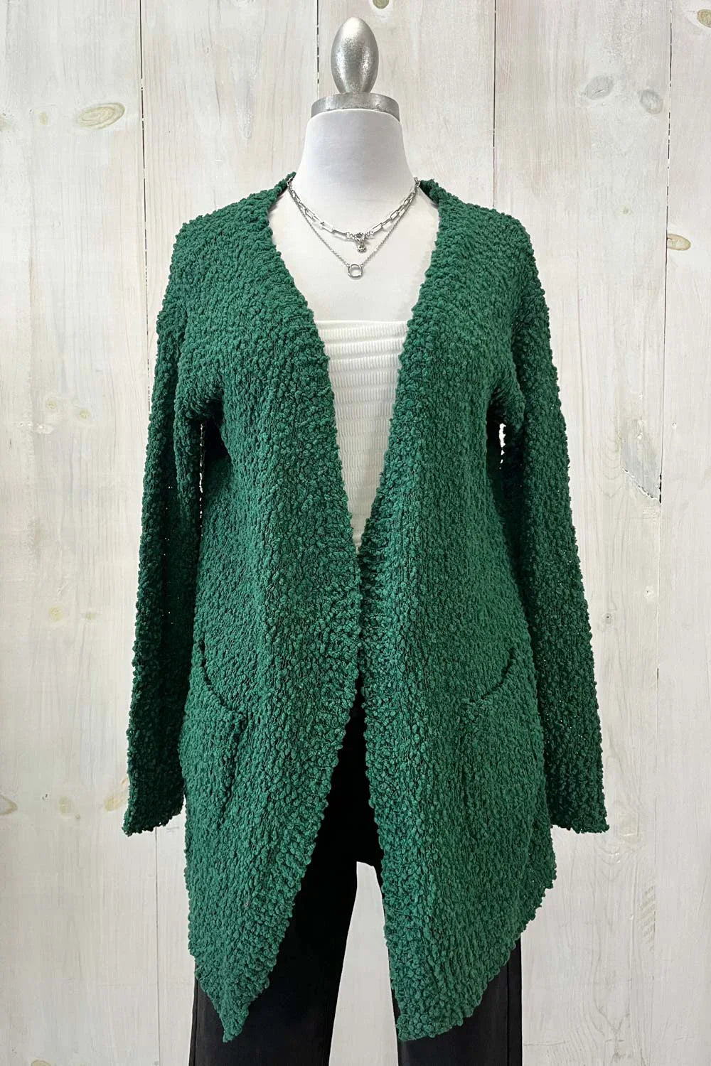 Trendy Popcorn Knit Open Front Cozy Lightweight Oversized Cardigan Sweater
