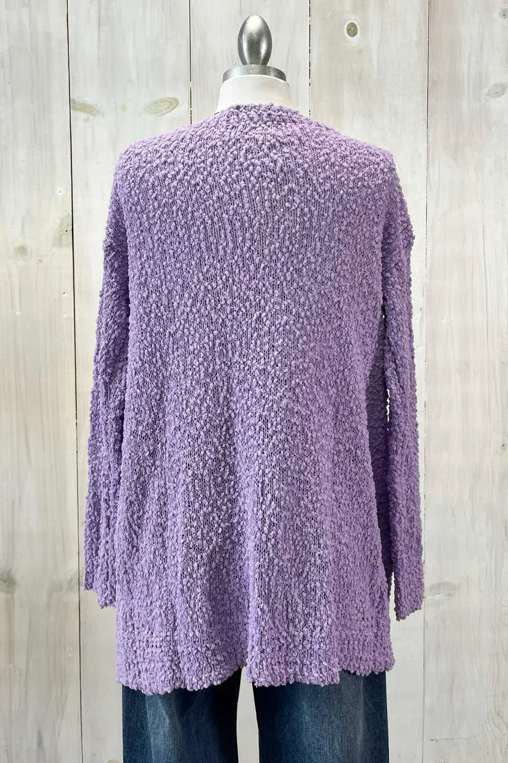 Trendy Popcorn Knit Open Front Cozy Lightweight Oversized Cardigan Sweater