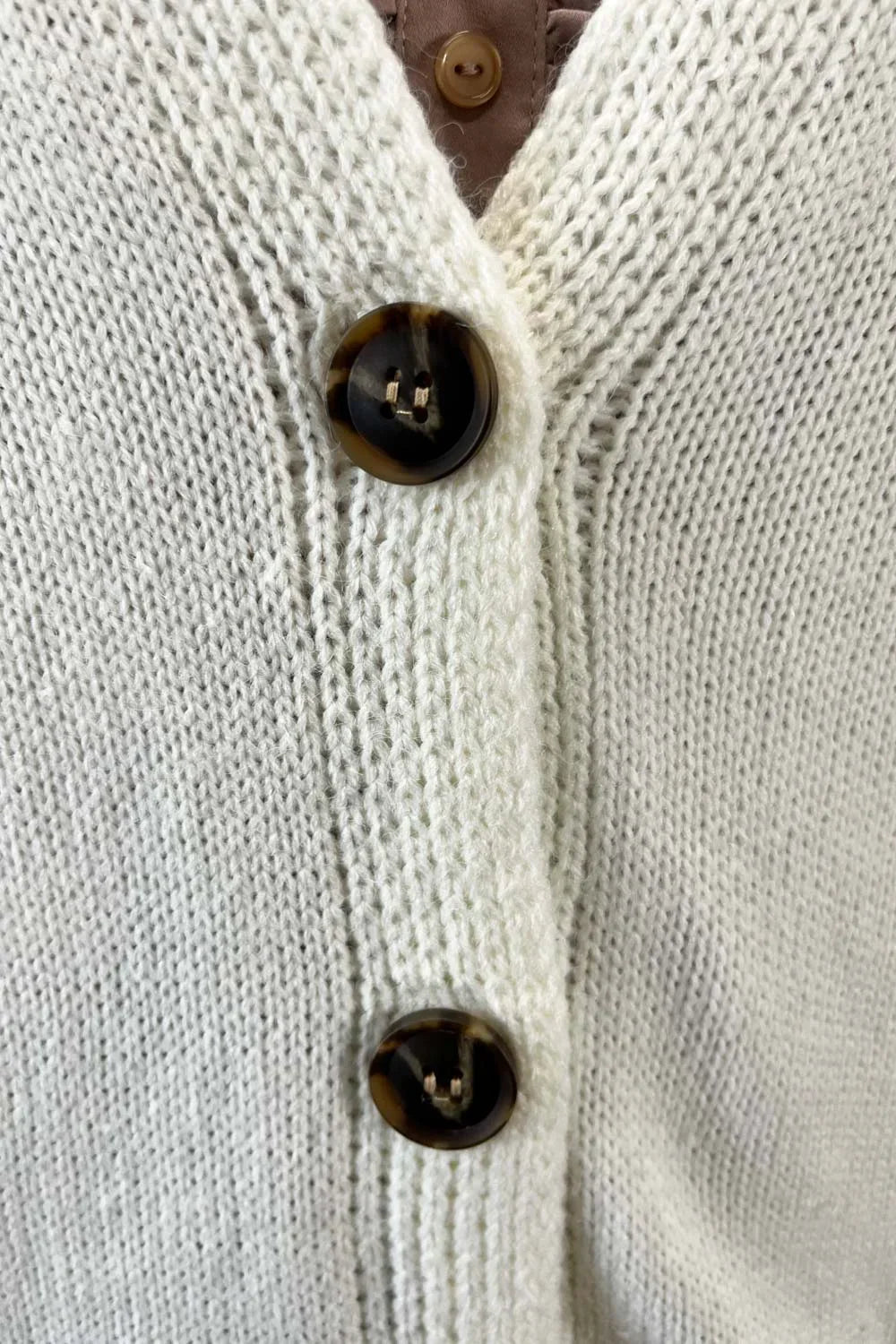 Oversized Button Front Knit Cardigan with Pocket Cozy Layering Cardigan