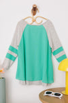 Girls Basic Soft Two Colors Long Sleeve Top