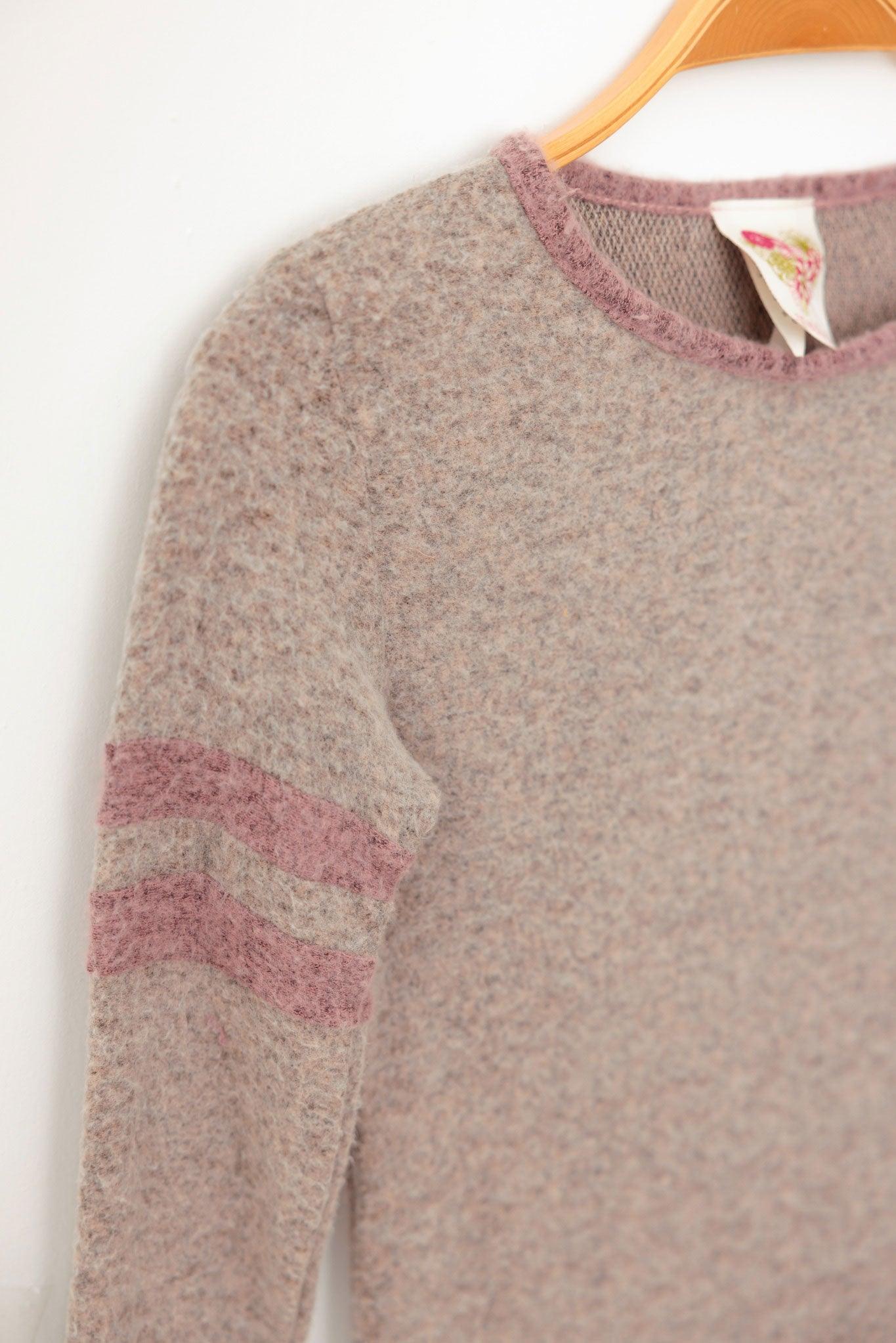 Girls Casual Striped Long Sleeve Soft Sweater - Tasha Apparel Wholesale