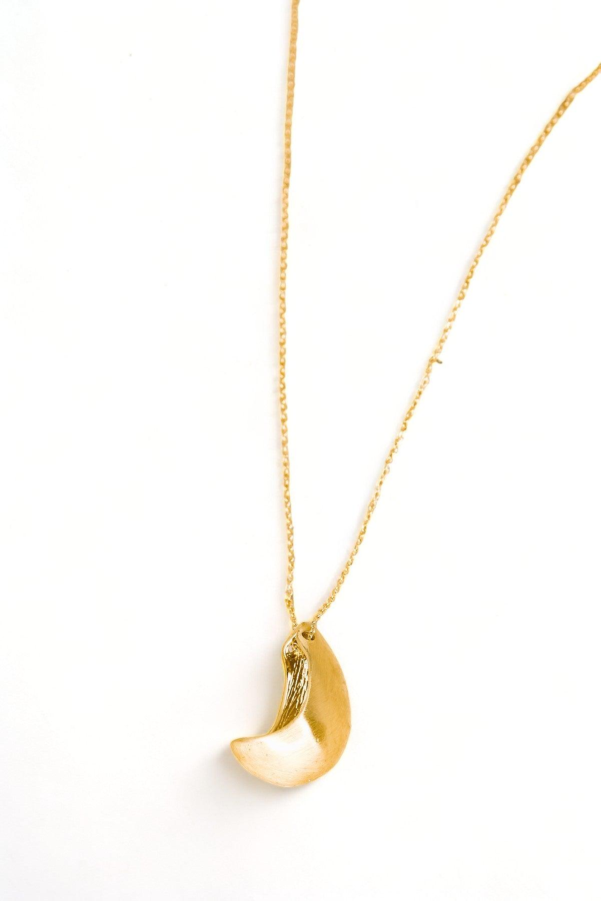 Ball Shape Earrings Oval Dome Pendant Gold Necklace Set - Tasha Apparel Wholesale