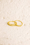 Two Gold Rhinestone Piece Delicate Fashion Ring Set - Tasha Apparel Wholesale