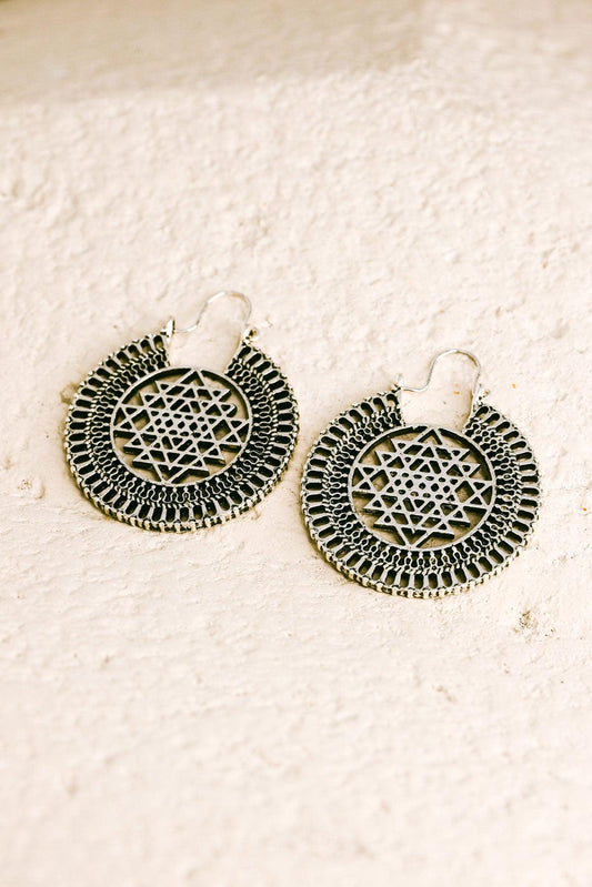 Antique Star Pattern Coin Earrings - Tasha Apparel Wholesale