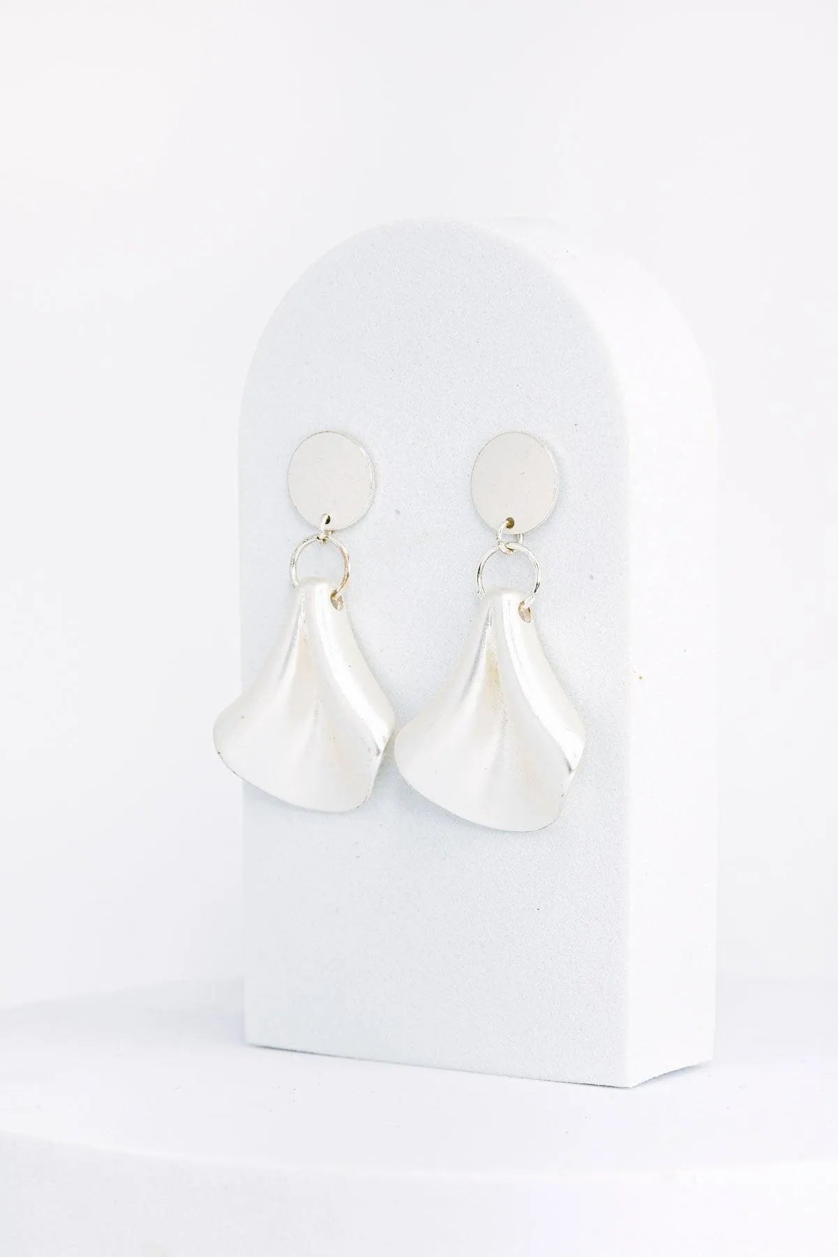 Metal Drop Shape Width Length Earrings - Tasha Apparel Wholesale