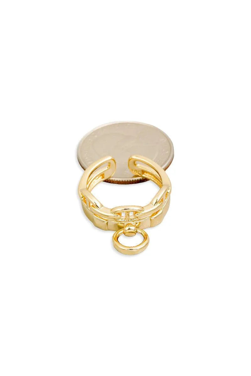 Double Band Mariner Chain Link Ring - Tasha Apparel Wholesale