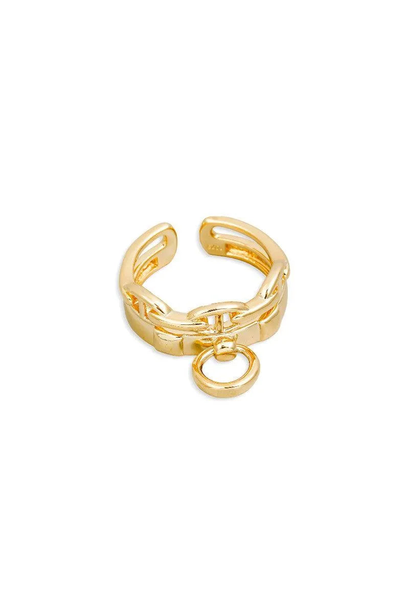Double Band Mariner Chain Link Ring - Tasha Apparel Wholesale