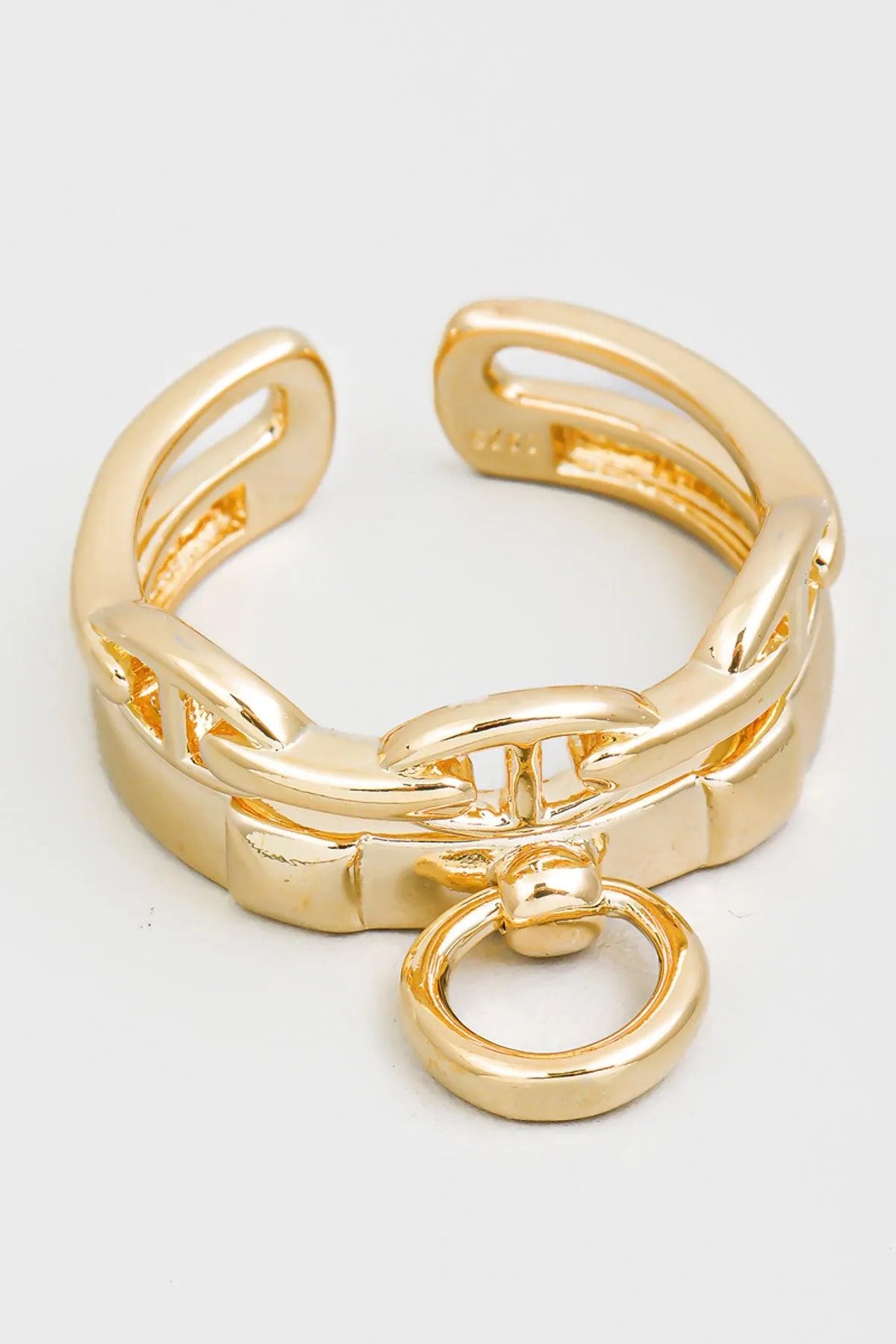 Double Band Mariner Chain Link Ring - Tasha Apparel Wholesale