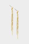 Boho Thin Flat Multi Chain Fringe Earrings - Tasha Apparel Wholesale