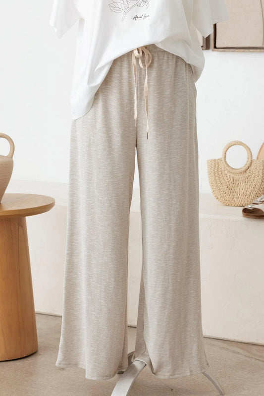 Plus Size Ribbed Self Tie Pants - Tasha Apparel Wholesale