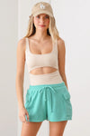 Two Side Pocket Elastic Waist Summer Shorts - Tasha Apparel Wholesale