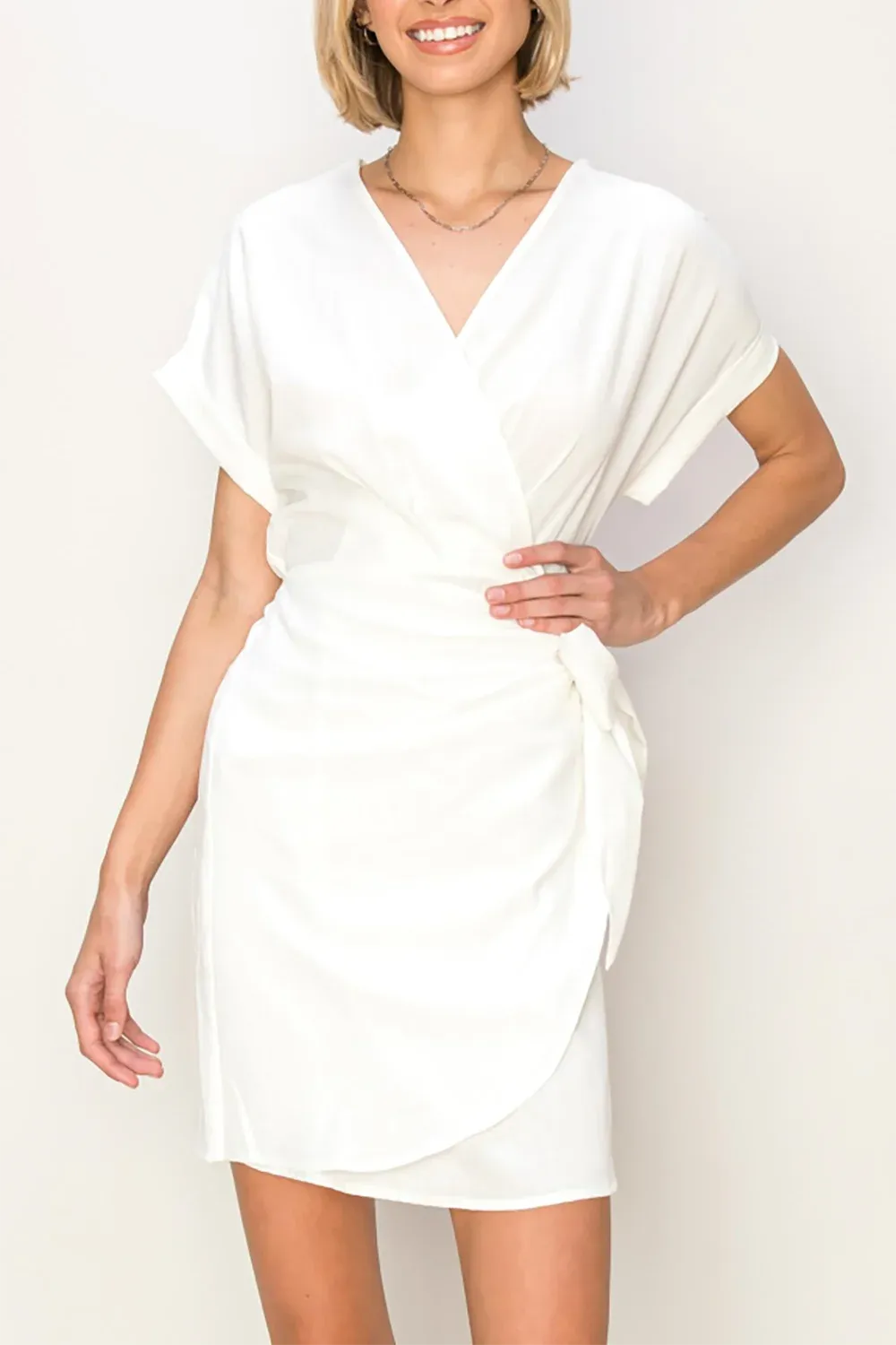 sachin and babi light blue dress Simple Elegant Fitted Short Illusion High Neck Short Wedding Dress TBQWC027