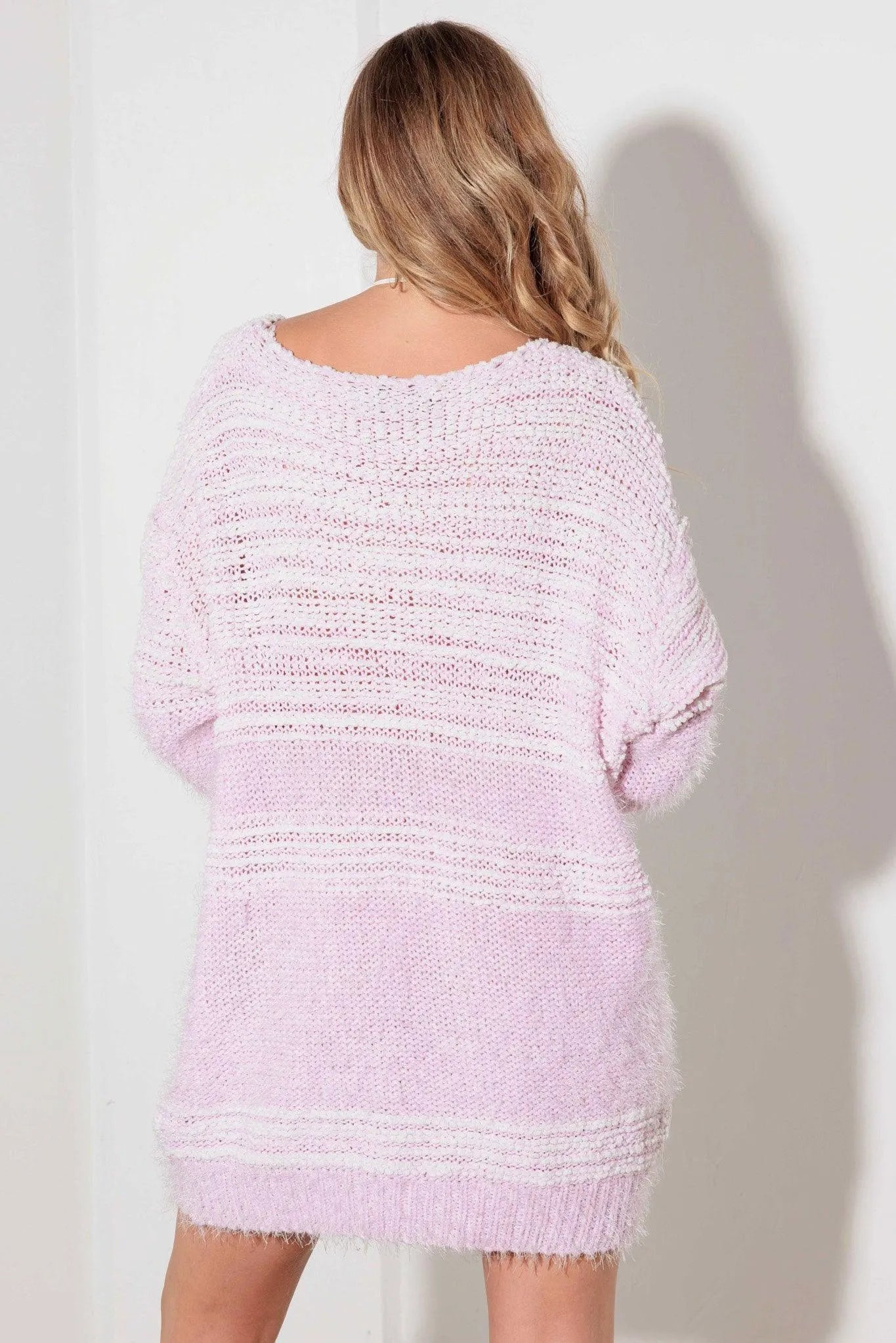 Knit Sweater Front Tie Sweater Dress Mustard Tie Front Knitted