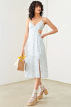 Asymmetric Spaghetti Strap Back Tie Slit Midi Dress - Tasha Apparel Wholesale