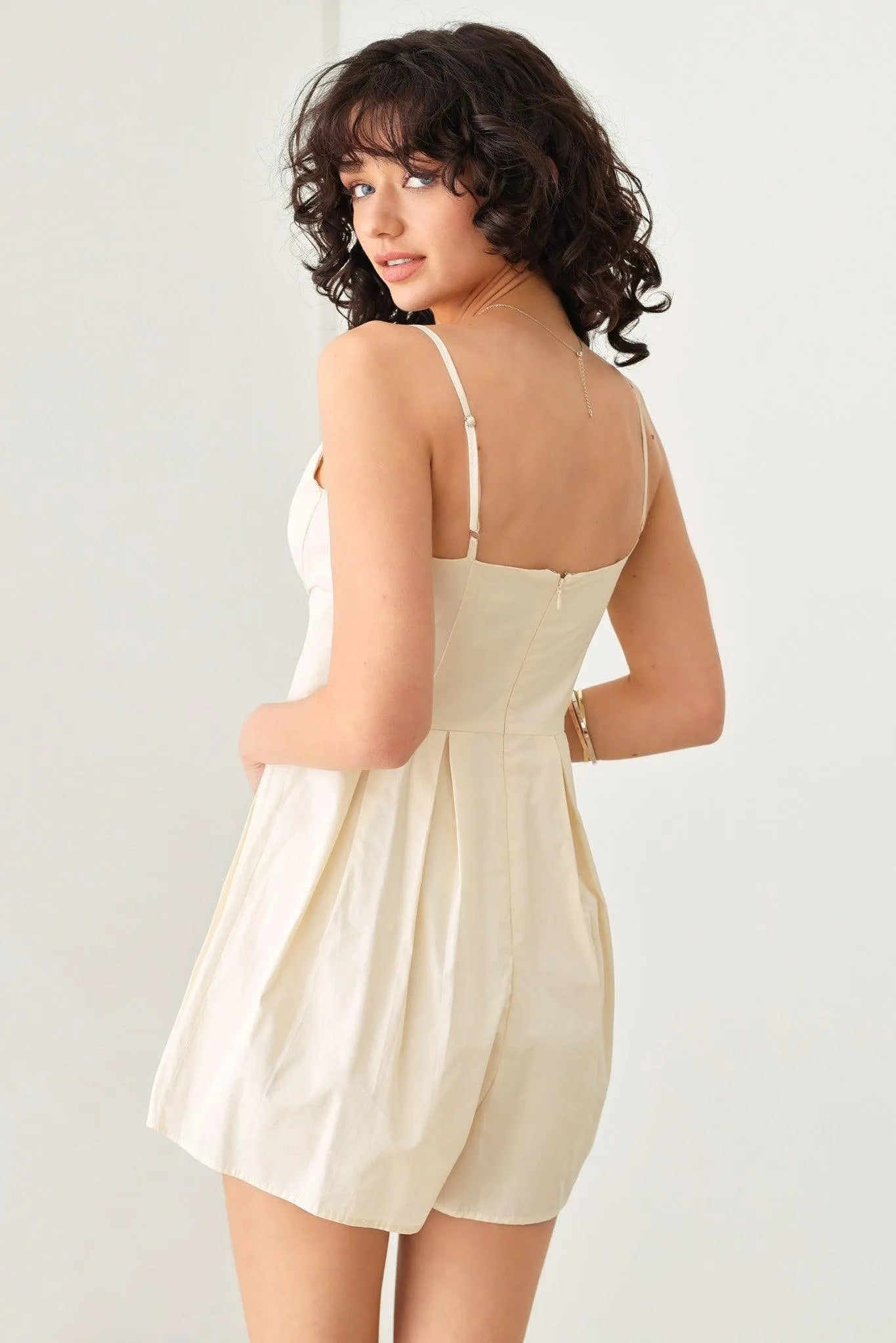 Chic Corset Flowy Shorts Back Zipper Romper - Tasha Apparel Wholesale
