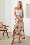 Boho Floral Side Tie Warp Maxi Skirt - Tasha Apparel Wholesale