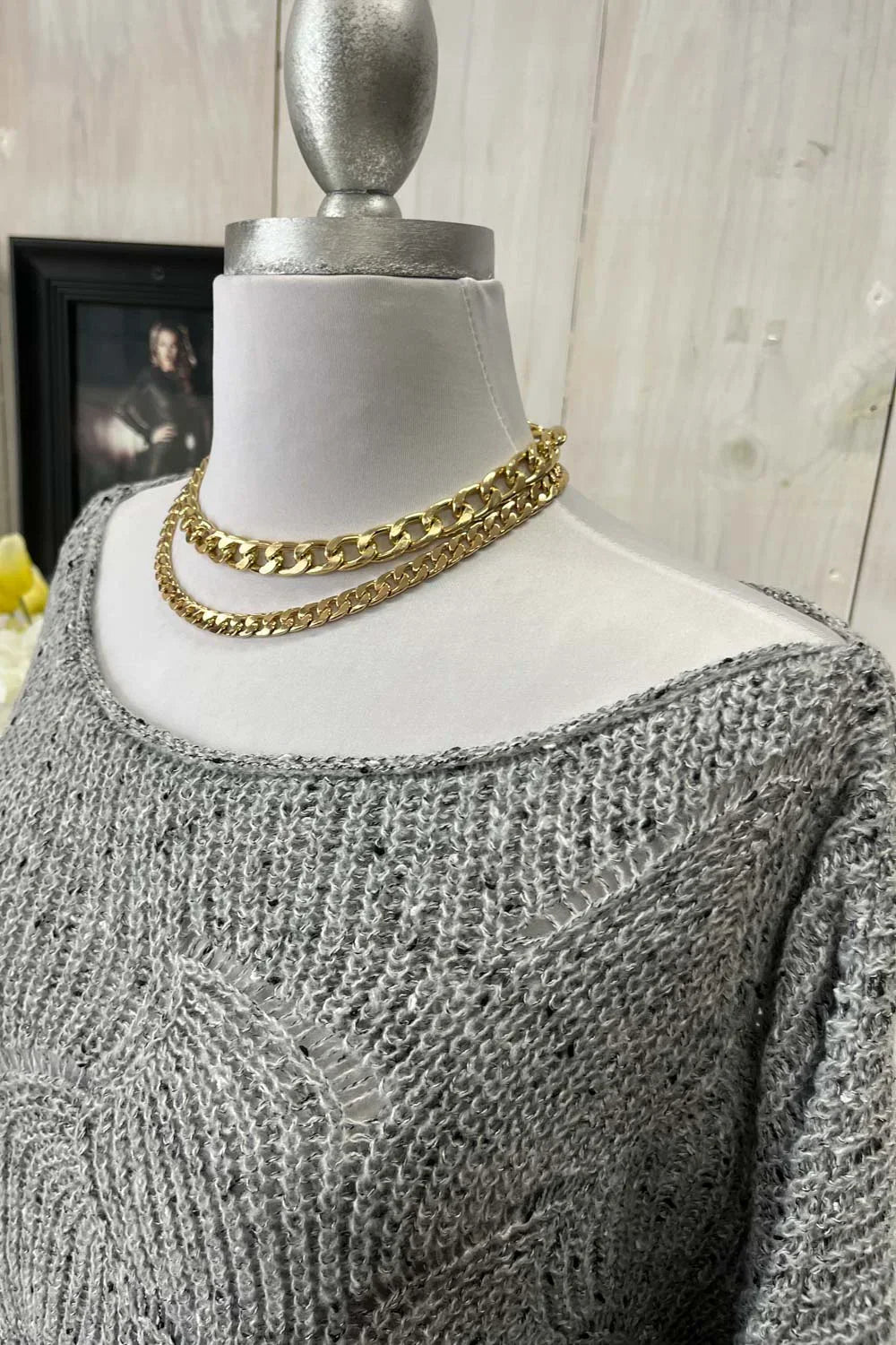 Cable Knit Boat Neck Oversized Pullover Cozy Sweater